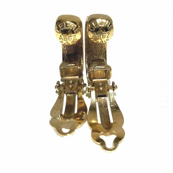 Celine Gold Carriage Clip-On Earrings in Good Condition