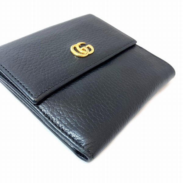 Gucci GG Marmont Compact Leather Wallet 456122 in Good Condition