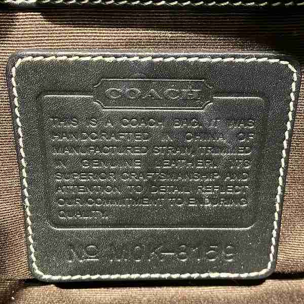 Coach Straw Leather Handbag 8159 in Good Condition