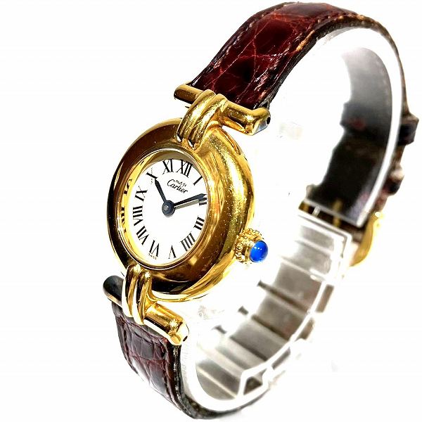 Cartier Must Colisee Vermeil Quartz Watch 590002 in Fair Condition