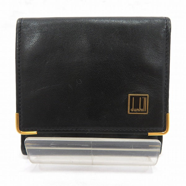 Dunhill Black Leather Bifold Wallet in Good Condition