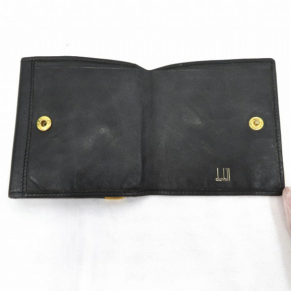 Dunhill Black Leather Bifold Wallet in Good Condition