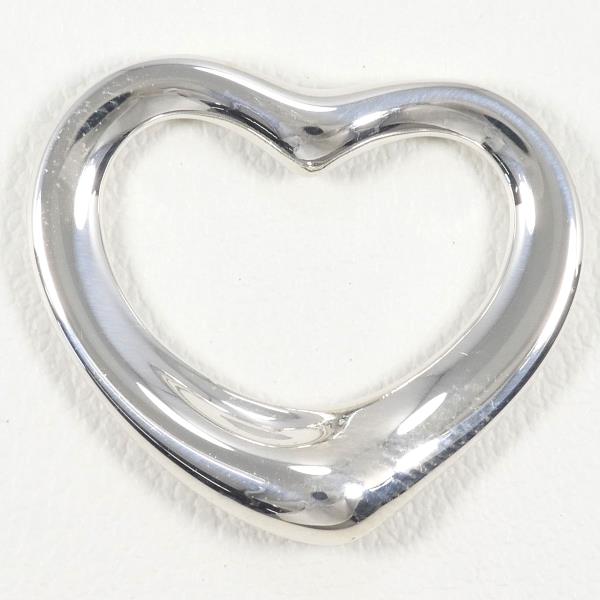 Tiffany & Co Open Heart Silver Pendant Top in Pristine Condition