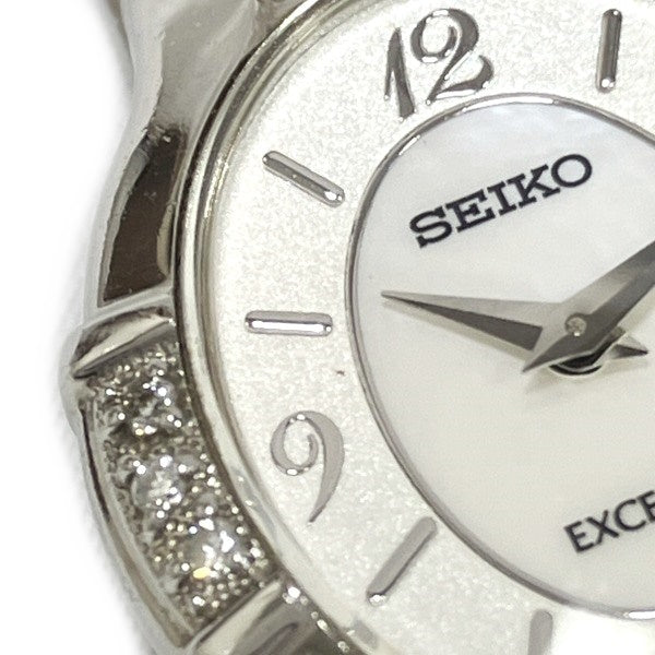 Seiko Excelline 1F20-0AW0 Diamond Quartz Watch for Women