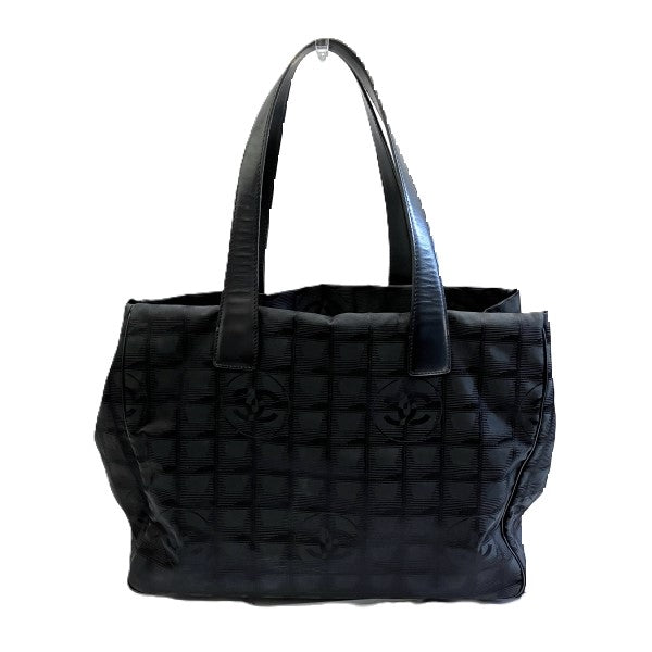 Chanel Nylon Leather Tote MM Bag in Good Condition