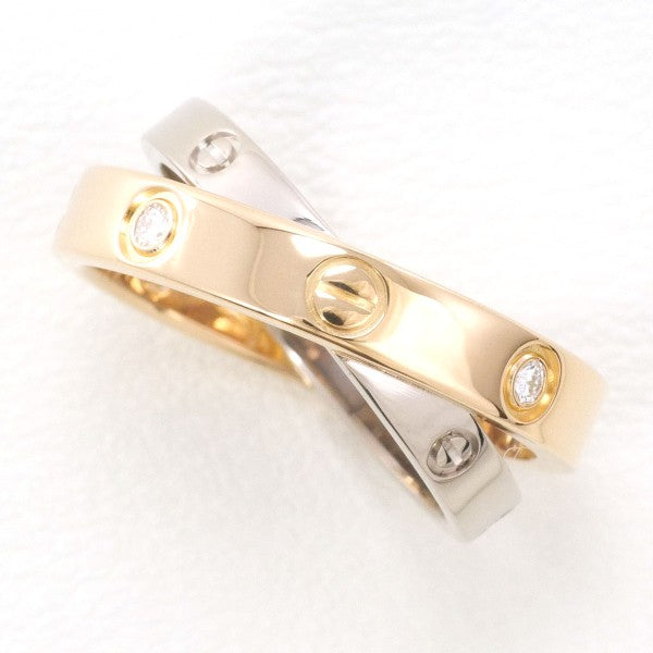 Cartier K18 White Pink Gold Diamond Ring