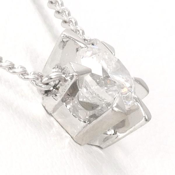 PT850 Platinum Necklace with 0.39ct Diamond, Approximately 41cm, Weighs Approximately 3.0g
