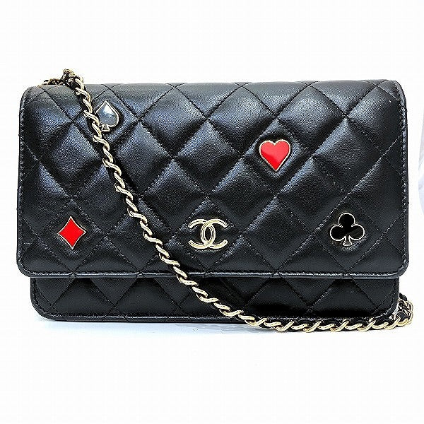 Chanel Lambskin Chain Wallet AP3076