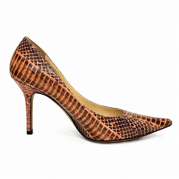 Jimmy Choo Python Leather Pumps Size 34 1/2 in Good Condition