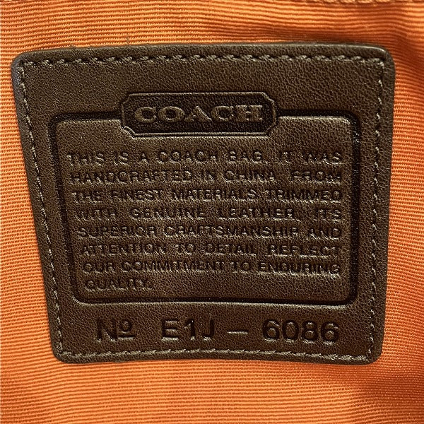 Coach Signature Canvas Leather Tote Bag 6086 in Good Condition