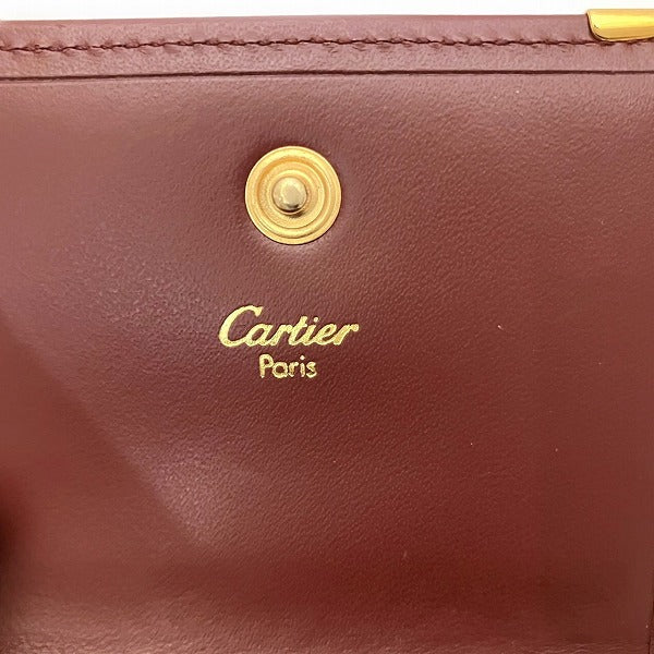 Cartier Leather Square Coin Case in Good Condition