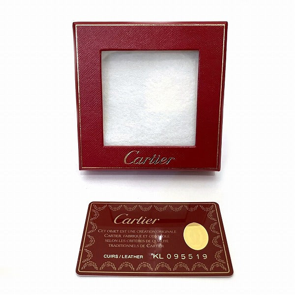 Cartier Leather Square Coin Case in Good Condition