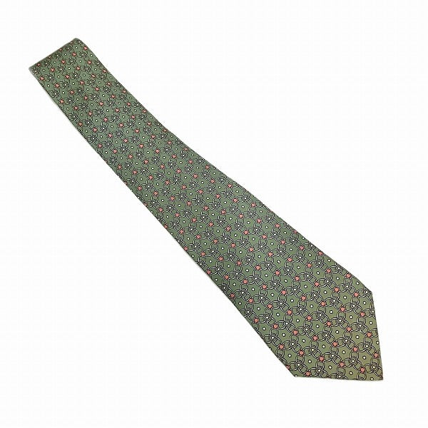 Hermes Silk Tie Green