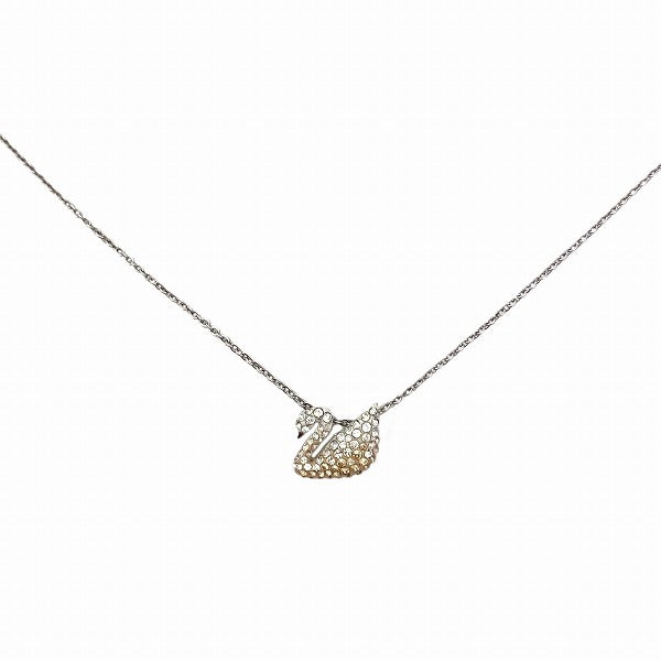 Swarovski Swan Necklace 5215038 Pink Gold Crystal Plated in Great Condition