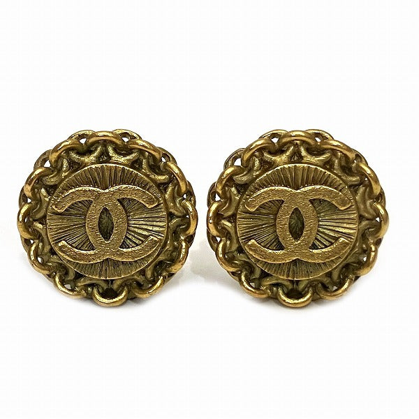 Chanel Sunbeam Earrings 95P in Good Condition