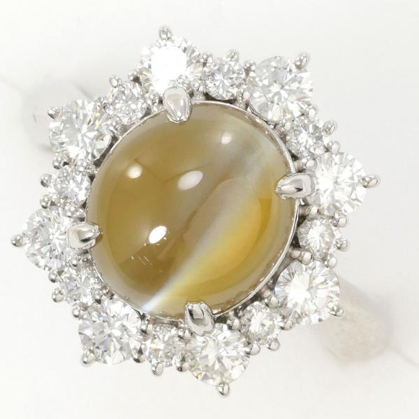 PT900 Platinum Ring Chrysoberyl Cat's Eye in Excellent Condition