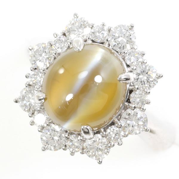 PT900 Platinum Ring Chrysoberyl Cat's Eye in Excellent Condition