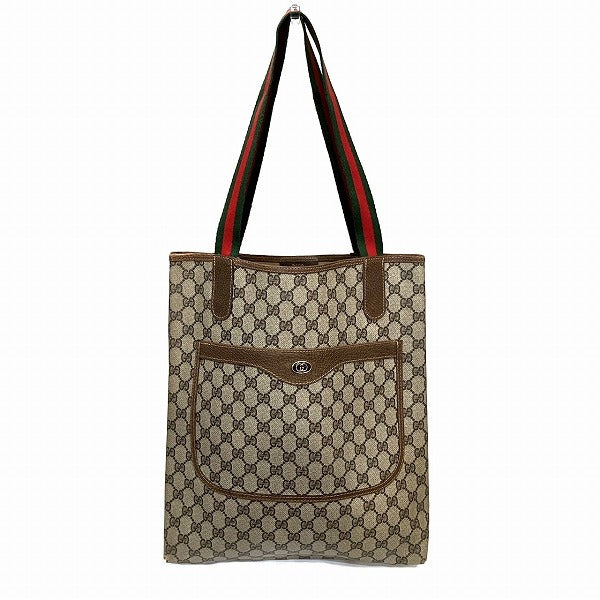 Gucci GG Supreme Old Gucci Sherry Line Tote Bag in Good Condition