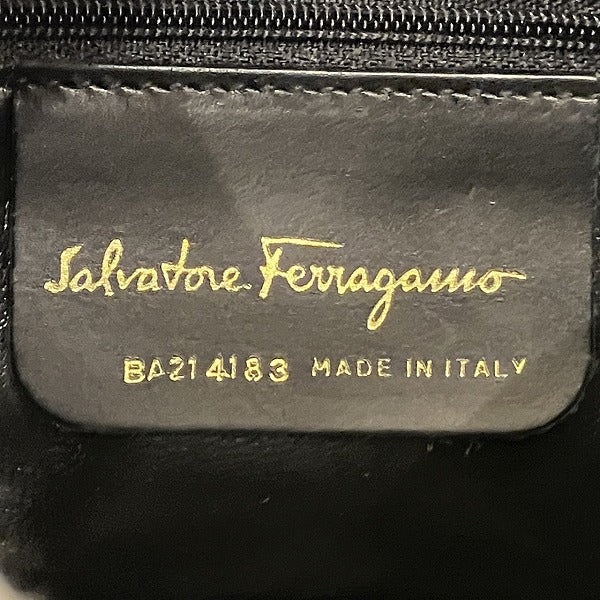 Salvatore Ferragamo Vara Suede Leather Shoulder Bag