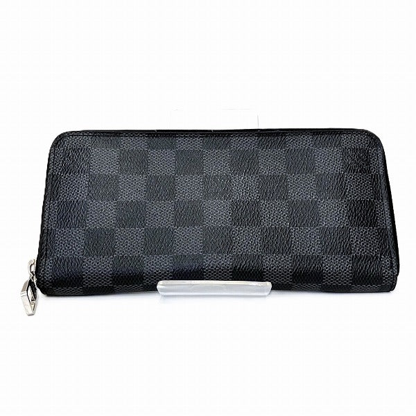 Louis Vuitton Damier Graphite Zippy Wallet Vertical N63095 in Good Condition