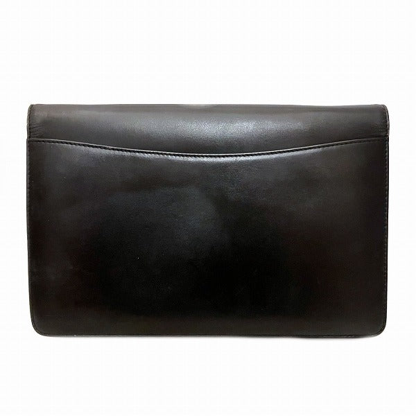 Dunhill Leather Dial Lock Clutch Bag in Good Condition