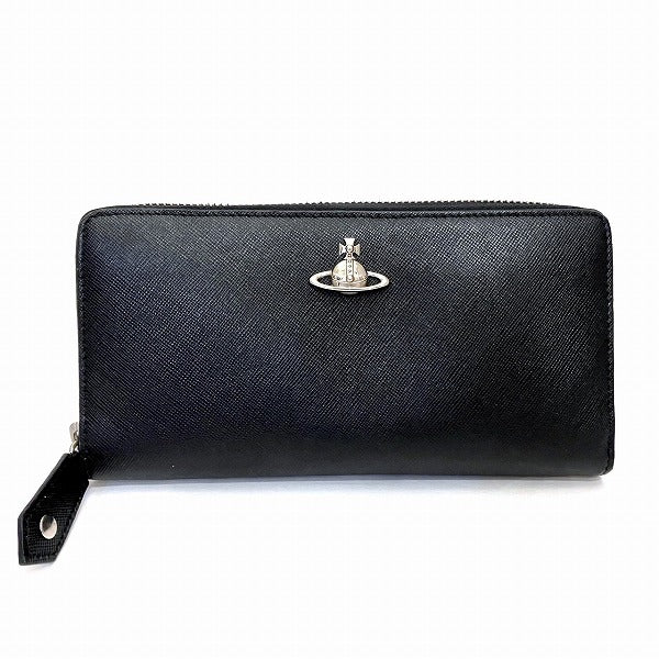 Vivienne Westwood Leather Zip Around Wallet in Good Condition