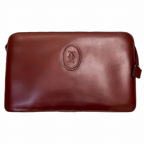 Cartier Must Line Leather Clutch Bag in Fair Condition