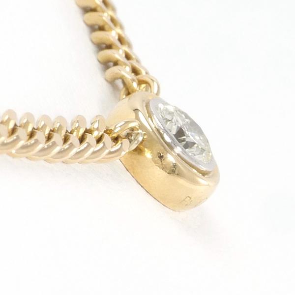 PT 11.1g K18 Yellow Gold & Platinum Natural Diamond 0.33ct Necklace - 38cm Length for Women
