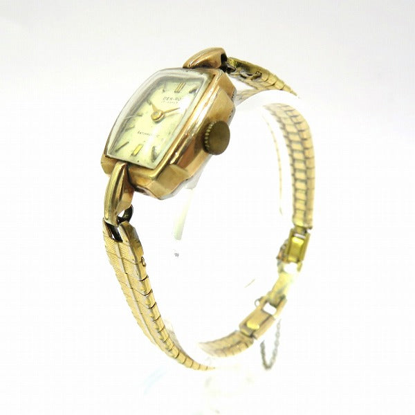 Denro 752587 14KGF Gold Plated Antique Mechanical Watch for Women