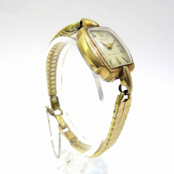 Denro 752587 14KGF Gold Plated Antique Mechanical Watch for Women