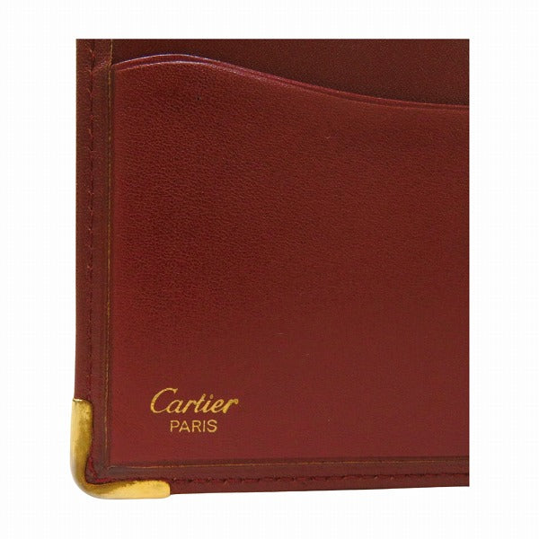 Cartier Leather Must Line Long Wallet in Good Condition