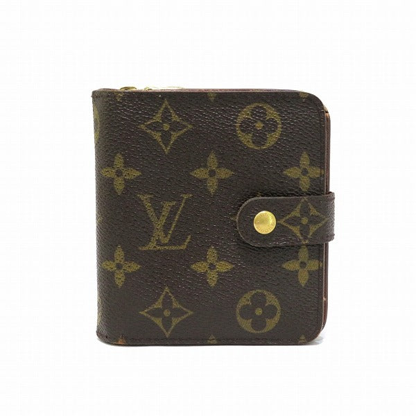 Louis Vuitton Monogram Compact Zip Wallet M61667 in Fair Condition