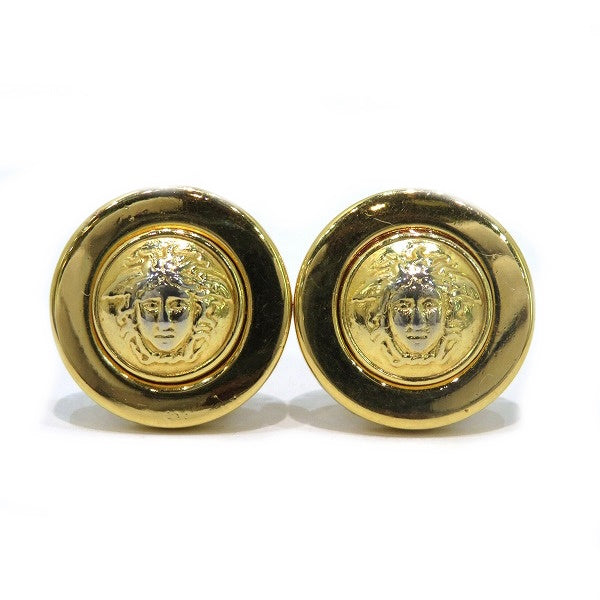 Versace Medusa Clip Earrings 1.8cm in Good Condition