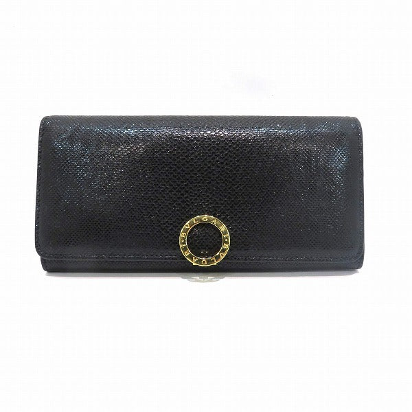 Bvlgari Karung Skin Long Wallet in Good Condition