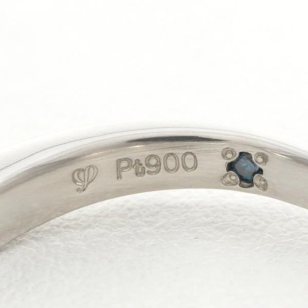 PT900 Platinum Ring with 0.367ct VVS1 Diamond and Blue Diamond in Great Condition