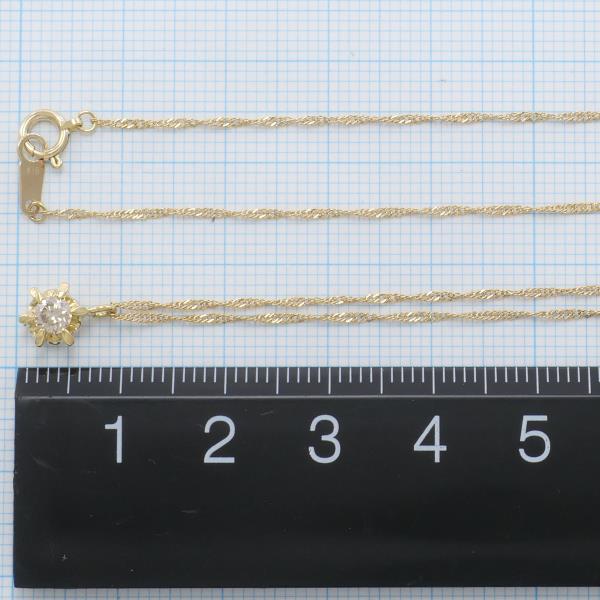 K18 Yellow Gold Necklace with Brown Diamond in Excellent Condition