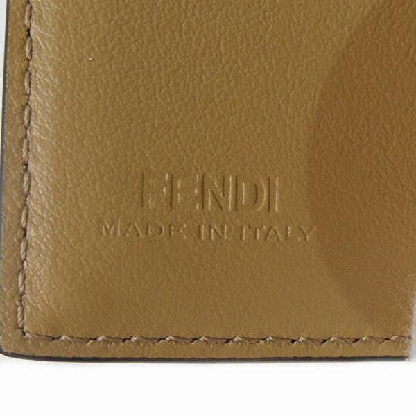 Fendi Leather Logo Embossed Tri-Fold Wallet 8M0395 in Great Condition