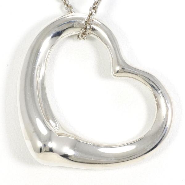 Tiffany & Co Open Heart Silver Necklace in Excellent Condition