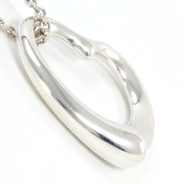 Tiffany & Co Open Heart Silver Necklace in Excellent Condition