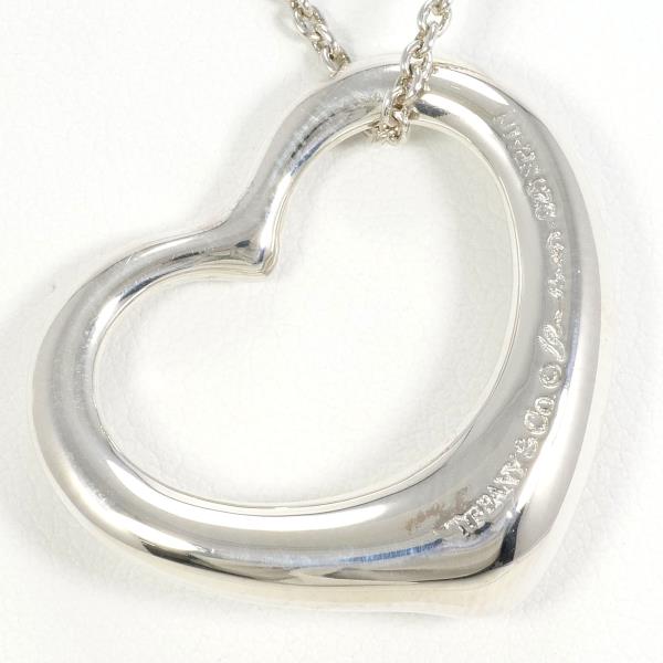 Tiffany & Co Open Heart Silver Necklace in Excellent Condition