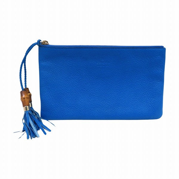 Gucci Bamboo Tassel Clutch Bag 376854 in Good Condition