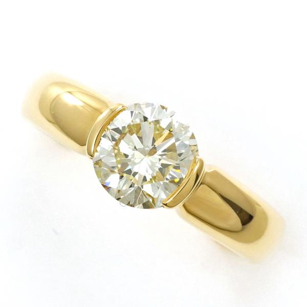 K18 Yellow Gold Diamond Ring 12 Size in Excellent Condition