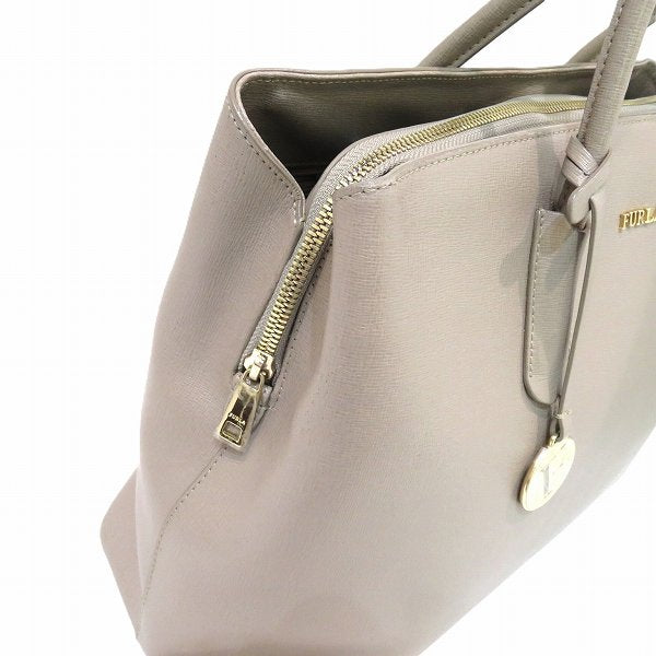 Furla Tessa L Tote Bag BOD6 B30 Gray in Good Condition