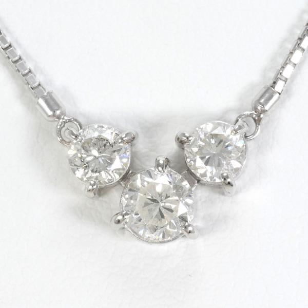 PT900 Platinum PT850 Diamond Necklace 1.00 SI2-I1 in Excellent Condition