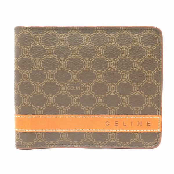 Celine Macadam Brown Bifold Wallet Unisex in Good Condition