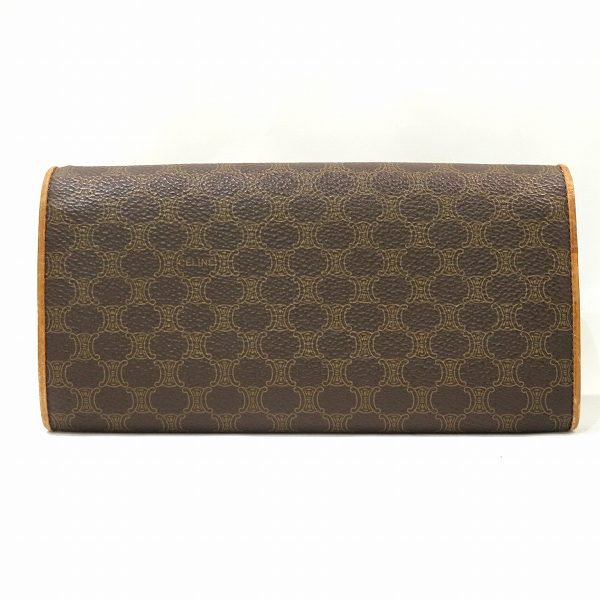 Celine Macadam Brown Long Wallet Unisex in Good Condition