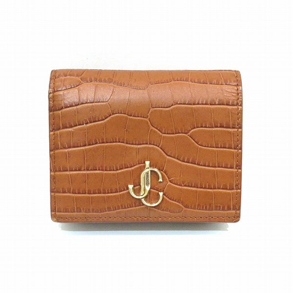 Jimmy Choo Croc Embossed Bifold Wallet