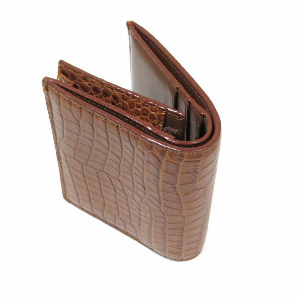 Jimmy Choo Croc Embossed Bifold Wallet