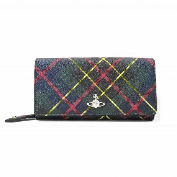 Vivienne Westwood Tartan Check Orb Long Wallet in Great Condition