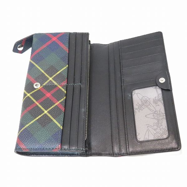 Vivienne Westwood Tartan Check Orb Long Wallet in Great Condition